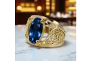 14 Karat Gelbgold Saphir Ring Vintage Schmuck vrc057y